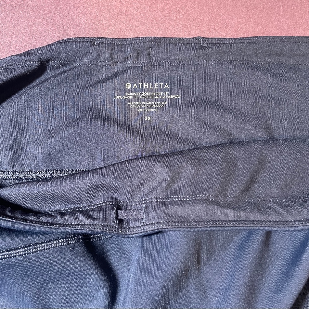 Athleta Fairway Golf Skort 18” in Navy Blue - Size 3x - EUC Pockets Shorts Skirt - Picture 11 of 12